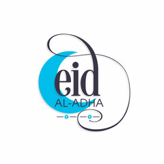 Eid Al Adha greeting card for the Muslim community festival celebration.	