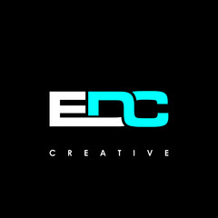 EDC Letter Initial Logo Design Template Vector Illustration