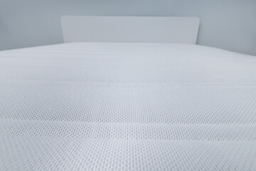 Modern anatomical and orthopedic mattress with memory foam filling. Hypoallergenic and eco-friendly fabric