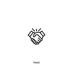 handshake icon vector sign symbol