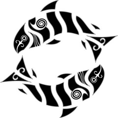 black and white fish