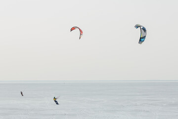 Winter sports in Saint Petersburg, Russia.