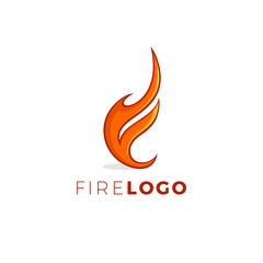 Fire Logo Letter F