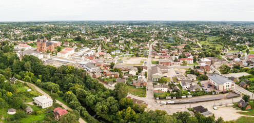 Rezekne city aerial view, Latvia.