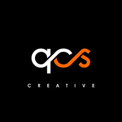 Fototapeta premium QCS Letter Initial Logo Design Template Vector Illustration