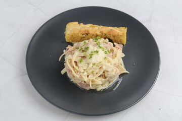 Freshly cooked Italian food pasta
