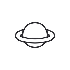 Saturn Planet. Saturn icon. Logo template. Saturn with ring. Sixth planet from Sun. Solar system. Space symbol. Galaxy sign. Planet vector. Cartoon Saturn planet. Cosmic sign. Astronomy. Science icon.