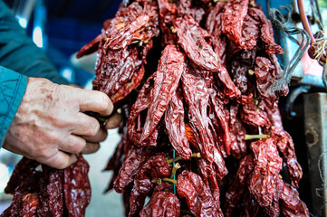 Peperoni cruschi is the name of an air-dried crunchy sweet pepper used in the cuisine of Basilicata...