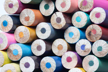 Colorful Pencils in a group shot