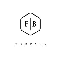 initial FB logo design vector
