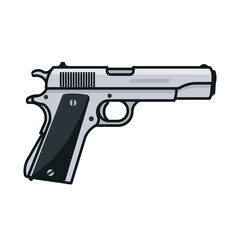 45 gun icon. Clipart image isolated on white background