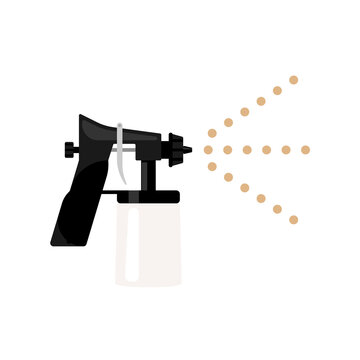 Spray tan gun icon. Clipart image isolated on white background