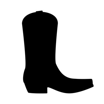 Mexican boots silhouette icon. image isolated on white background Stock Vector | Adobe Stock