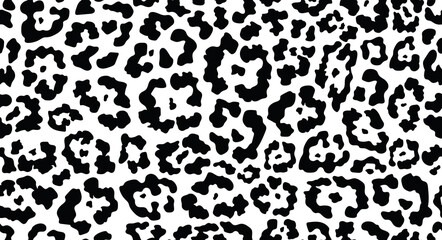 Leopard seamless patern. Wild animal print, vector illustration.