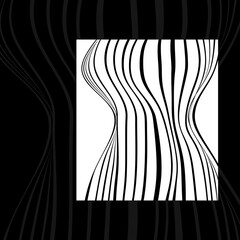 silhouette of a person in optical line, for background design.