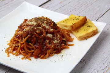 Freshly cooked Italian food pasta