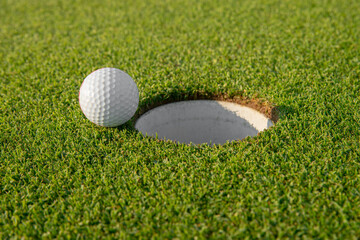 golf ball on golf course