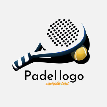 Simple logo silhouette padel racket