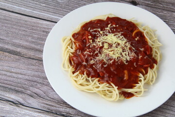 Freshly cooked Italian food pasta