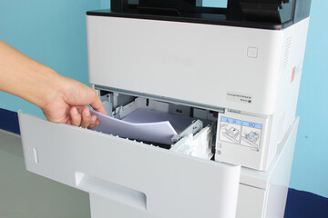 Employees are Photocopying in office	