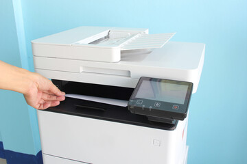 Employees are Photocopying in office	