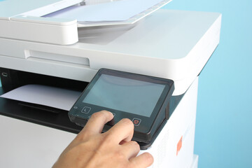 Employees are Photocopying in office	