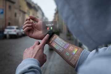 futuristic, augmented, video call, technology, connection, application, artificial, baby, call, camera, communication, computer, conversation, device, digital, display, electronic, family, future, gad © Kitreel