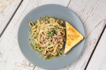 Freshly cooked Italian food pasta