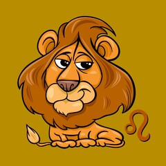 Leo zodiac illustration