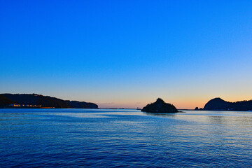 sunset in the sea