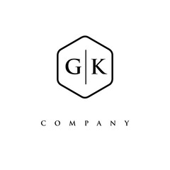 initial GK logo design vector
