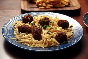 Freshly cooked Italian food pasta