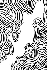 Modern black and white abstract wave line pattern. Vector illustration. Copyspace.