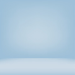 Abstract blue gradient background room studio. Vector