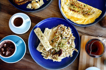 Freshly cooked Italian food pasta