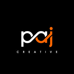 PAJ Letter Initial Logo Design Template Vector Illustration