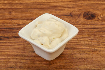 Caesar cream sauce with parmesan and herbs
