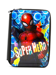 Naklejka premium Spider-Man. Spider man. Toy. The Amazing Spider-Man. Comic. Movies. Peter parker. Superhero. Super hero. School pencil case for children. School supplies.