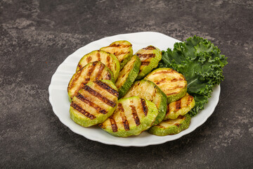Vegan cuisine Grilled zucchini slices