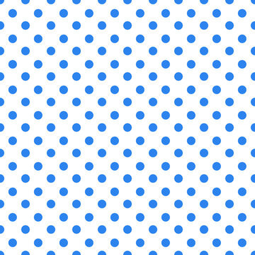 Blue Polka Dots Seamless Repeat Pattern