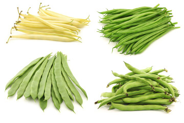 assortment beans on a white background