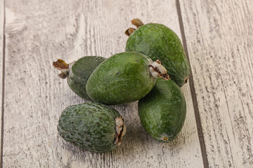 Tropical green sweet fruit Feijoa