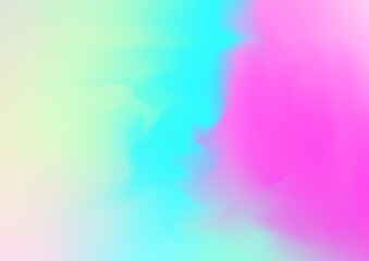 Holograph Trendy Banner. Iridescent Holographic Liquid Glam