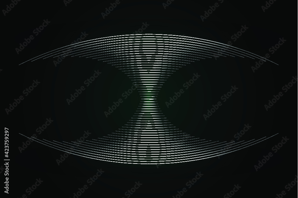 Poster black and white gradient line composition with a sense of science and technology abstract symmetrica