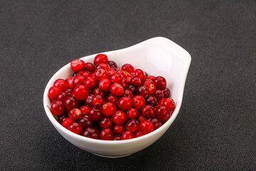Sweet and tasty cranberry in the bowl