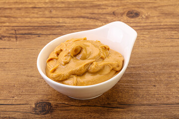 Peanut butter in the bowl