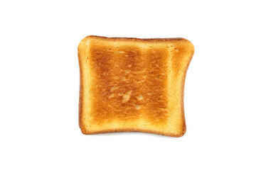 Slice of bread toasted isolated on white background.