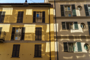 Obraz premium Old buildings along corso Garibaldi in Milan, Italy