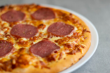 Fast Food Italian Pepperoni Pizza