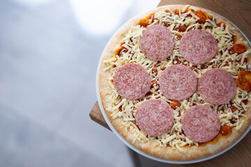 Fast Food Italian Pepperoni Pizza